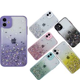 Bling Glitter Epoxy Starry Sky Cases Soft TPU Camera Protector Shockproof Cover For iPhone 15 14 13 12 11 Pro Max XR XS 7 8 SE2 6 Plus Samsung S20 FE S21 S22 S23 Ultra Note 20