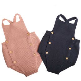 Newborn Romper Baby Knit Romper Baby Boy Romper Toddler Girl Winter Clothes New Born Baby Girl Clothes Infant Jumpsuit Overall Y0705