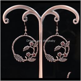 & Chandelier Drop Delivery 2021 Women Bohemian Punk Style Loop Prsonality Flower Geometric Dangle Pendant Fashion Creative Earrings Jewellery L