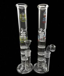 Bongs Triple Percolator Bong Water Pipes Ash Catcher Birdcage Perc Dab Rigs 18.8mm Joint Oil Rig Glass Oil Burner zeusart shop