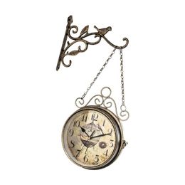 Wall Clocks Vintage Clock Creative Hanging Double-side Iron Arts