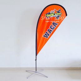 2.8m Outdoor Teardrop Flag Banner Fly Banners with Single or Double Printing Graphic Portable Carry Bag