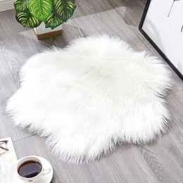 Carpets Rug Soft Artificial Sheepskin Chair Cover Faux Fur Wool Imitation Warm Hairy Carpet Seat Pad For Home Enfeites De NatalF1030