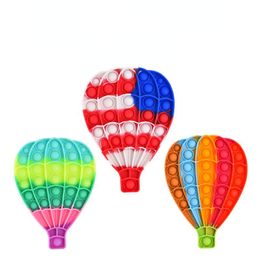fashion push bubble fidget toy hot air balloon silicone decompression kids educational toys wholesale