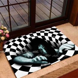 Party Decoration Horror Halloween Doormats Skulls 3D Printing Mat/Rug Kitchen Mat Nordic Flannel Home Decor Large Carpets For Living Room Be Best quality