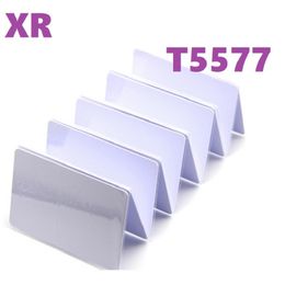 Xiruoer 100Pcs T5577 Blank Card RFID Chip Cards 125 khz Writable Rewrite Duplicate Tags Access Control 125khz T5577 Rewritable Cards
