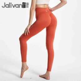 Jalivanfit Sexy Women Leggings Bubble Butt Push Up Fitness High Waist Elastic Legging Seamless Leggins Slim Hip Fitness Clothing H1221