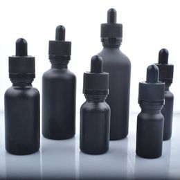 10ml 15ml 30m10ml-100ml Glass Black Dropper Bottles Essential Oil Bottles For Perfume Armatherapy Makeup Containers