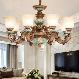 Chandeliers European Chandelier For Living Room Light Fixtures Luxurious Lights El Restaurant American Resin