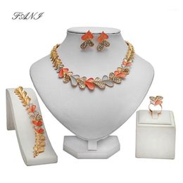 Earrings & Necklace Fani 2021 Fashio African Beads Bridal Jewellery Set Nigerian Woman Wedding Dubai Gold Colourful Sets Wholesale