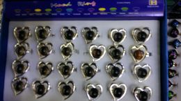 Europe High quality fashion heart-shaped mood rings open mouth change Colour ring Adjustable mix style 100pcs/lot