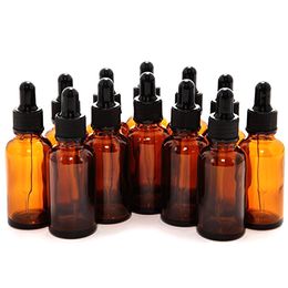 2021 new 50ML Amber Glass Dropper Bottles for Essential Oil 1Oz Amber Bottles With Glass Eye Dropper