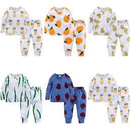 Fruit Sleepwear Cotton Pyjama Children's Clothing for Boys Pyjamas for Girls 2 Pieces Sets 210413