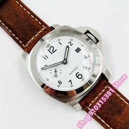 Business Men Stainless Steel Geometric Number Watches Waterproof Automatic Mechanical sport Wristwatch Male Date clock 45mm