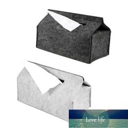 Tissue Box Household Trays Simple Wool Felt Tissue Case Black/Gray Solid Color Car Paper Towel Pumping Container Factory price expert design Quality Latest Style