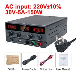 (Other Measuring & Analysing Instruments USB DC Regulated Laboratory Power Supply Adjustable 30V 10A Voltage Regulator 60V 5A Stabiliser Switch Bench Power Source