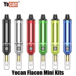mini vape pen battery Canada - Original Yocan Falcon Mini Starter Kit 650mAh Battery Wax Continuous Heat XTAL 510 Thread Tip Atomizers Dab Concentrate Loki Coil Vape Pen Vaporizer 100%a35