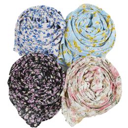 N27 10pcs High quality flower printed chiffon hijab scarf lady scarf/scarves long wrap headband maxi scarf 180*70cm Q0828