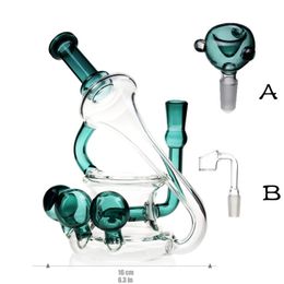 Tall Glass Bongs Hookahs Honeycomb Smoking Accessories Water Heady Dab Rig With 14mm joint Bowl recycler Big Bongs