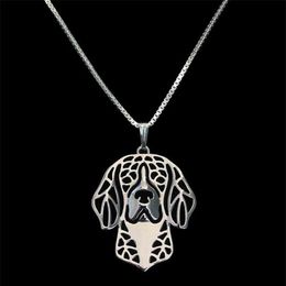 Pendant Necklaces Wholesale 2021 Factory Supply Women Silver Plated Pet Lovers Beagle Jewellery Dog Shaped Drop