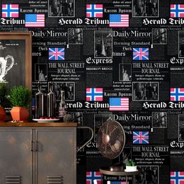 Wallpapers PVC Modern Wallpaper washable Bedroom Living Room Children's Retro Boy Nautical American flag 10M