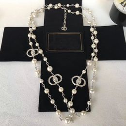Collana a catena corta collane orbitali catene clavicole perle con perle con gioielli da donna