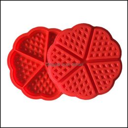 Bakeware Kitchen, Dining Bar Home & Gardencreative Flower Type Practical High Quality Waffle Sile Mod Heat-Resistant Kids Diy Cake Biscuit K