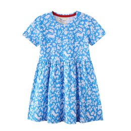 cotton frocks dresses Australia - Jumping Meters Summer Girls Unicorn Dresses Cotton Selling Baby Cartoon Costume Fashion Children's Frocks Toddler Clothes 210529