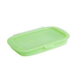 Storage Bottles & Jars Collapsible Silicone Food Container Lunch Box 1L Bento With Lids For Picnic Office Camping Hiking