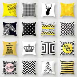 Cuscino di cuscino geometria cuscino coperchio cervo zebra chevron diamante divano di divano camera da letto decorazioni per la casa automobilistica accessori decorativi