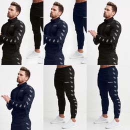 Spring and autumn new cotton sports suit jogger fashion zipper jacket plus casual men's trousers brand men's clothing X0610