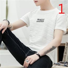 T-shirt men's trend loose casual anime printing wild Hong Kong style round neck short sleeve 210420