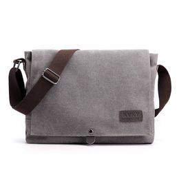 Men's Canvas Crossbody Shoulder Messenger Bags Man New Fashion Cross Body Casual Solid Multi Function Portable Male Bag