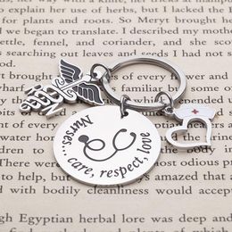 10Pieces/Lot Nursing Graduation Gift Nurse Keychain for Her Him Women Men Appreciation Key Ring Practitioner RN Charm Medical Student Gift