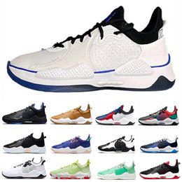basketball shoes paul UK - 2021 Paul George PG 5 V Mens Basketball Shoes High Quality Clippers Bred Blue powder Pickled Pepper Multi-Color Oreo PlayStation PG5 trainers men Sports Sneakers