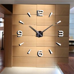 new wall clock quartz watch reloj de pared modern design large decorative clocks Europe acrylic stickers living room klok 210401