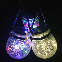 20 LEDs Fairy Light Solar For Mason Jar Lid Insert Color Changing Garden Decor Christmas Lights Outdoor Wedding Decor Lighting Y0720