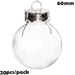 Promotion - 20 Pieces x DIY Paintable/Shatterproof Christmas Decoration Ornament 60mm Plastic Bauble/Ball 211104