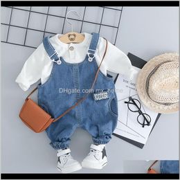 Baby, & Maternity Drop Delivery 2021 Hylkidhuose Baby Girls Boys Clothing Sets Toddler Infant Clothes Suits High Quality Cotton T Shirt Bib J