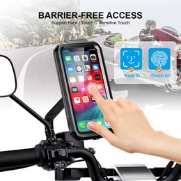 Car Waterproof Phone Case Bike Motorcycle Handlebar Rear View Mirror 3 to 6 8 Cellphone Mount Bag Motorbike Scooter Phone St330I