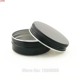 60g Black Aluminium Jar, 60ml Cosmetic Pot, Empty Cream Box, Tin Metal Packaging 50pcs/Lotjars