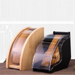 Coffee Philtre Paper Holder Wooden Storage V60 Cafe Container Stand Tissue Box Shelf 210423