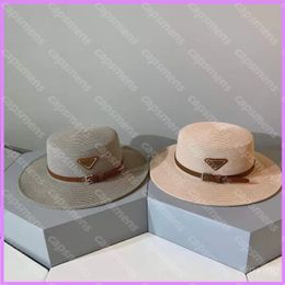 Stingy Brim Hats Flat Fitted Bucket Hat Designer Women Caps Mens Casquette Woven Straw Womens Casual Summer Beach Baseball Cap D218023F