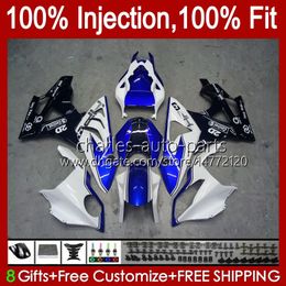 Body Injection Mould For BMW S-1000RR S1000 RR 2009 2010 2011 2012 2013 2014 19No.79 S1000-RR 09-14 S 1000RR 1000 RR S1000RR 09 10 11 12 13 14 OEM Fairing Kit Blk white blue