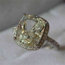 Super 5Ct Cushion Cut Diamond Engagement Platinum 950 Wedding Ring Anniversary Jewelry