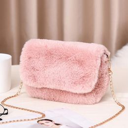 Womens Plush Purses and Handbags Faux Fur Crossbody Bags for Women Mini Coin Wallet Ladies Clutch Bag Purse