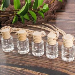 Car Hanging Perfume Bottle Pendant Air Freshener Diffuser Empty Refillable Glass Bottles Jar for Essential Oils Ornaments Decor