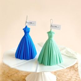 making crafts Australia - Craft Tools Bride And Groom Wedding Dress Silicone Molds DIY Handmade Aroma Candles Gypsum Baking Cake Candle Making Kit Mold