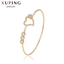 Xuping Fashion Bangle New Arrival High Quality Jewellery Women Luxury Gold Colour Plated Wholesale Gift S5 / 51392 Q0719