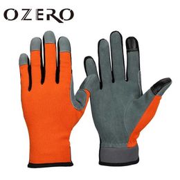 OZERO Touch Screen Motorcycle Gloves Leather Genuine Deerskin Breathable Motorbike Biker Riding Sports Moto Gloves Summer 8009 H1022